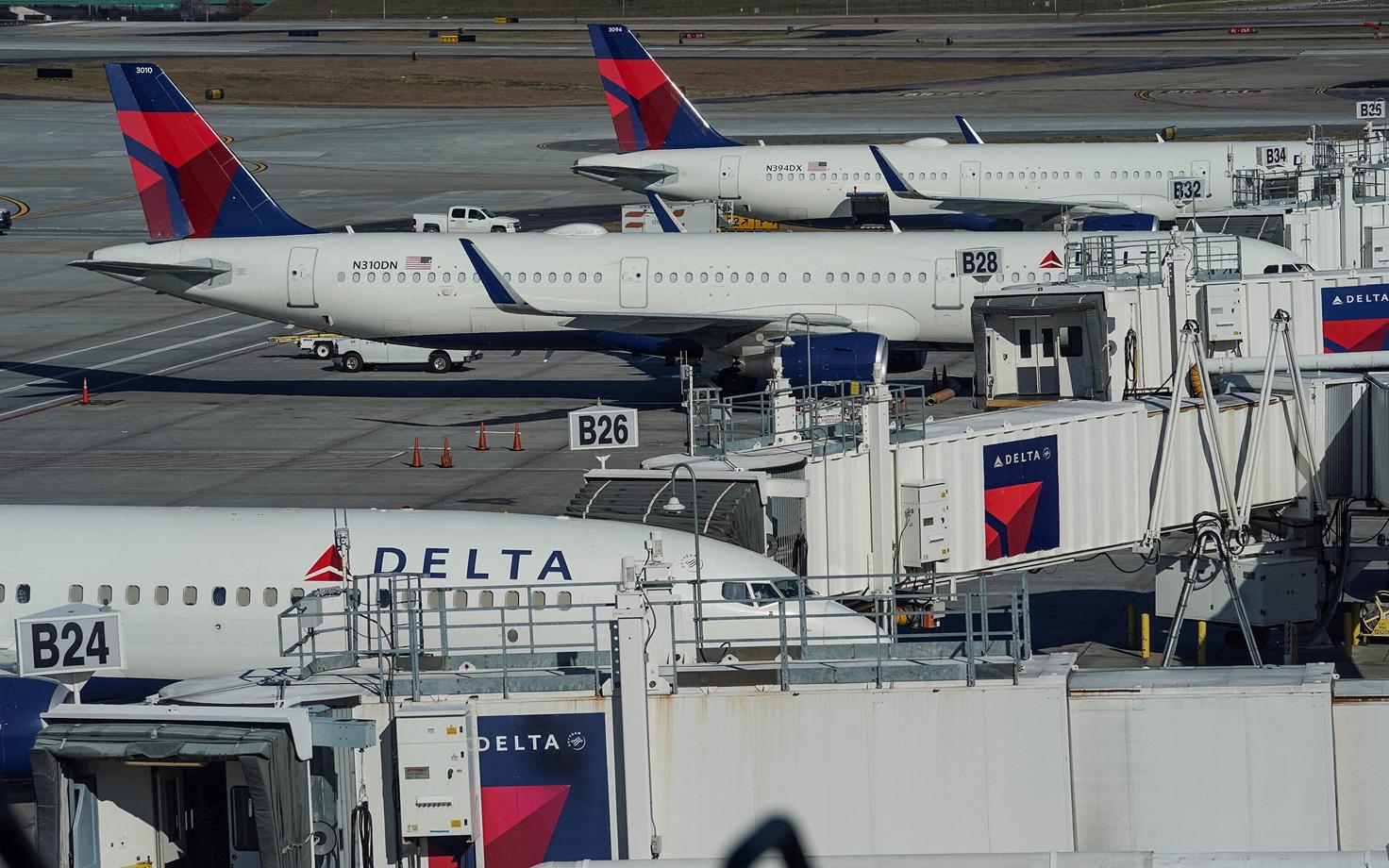 Delta Air Linesi lennukid Atlanta rahvusvahelisel lennuväljal.