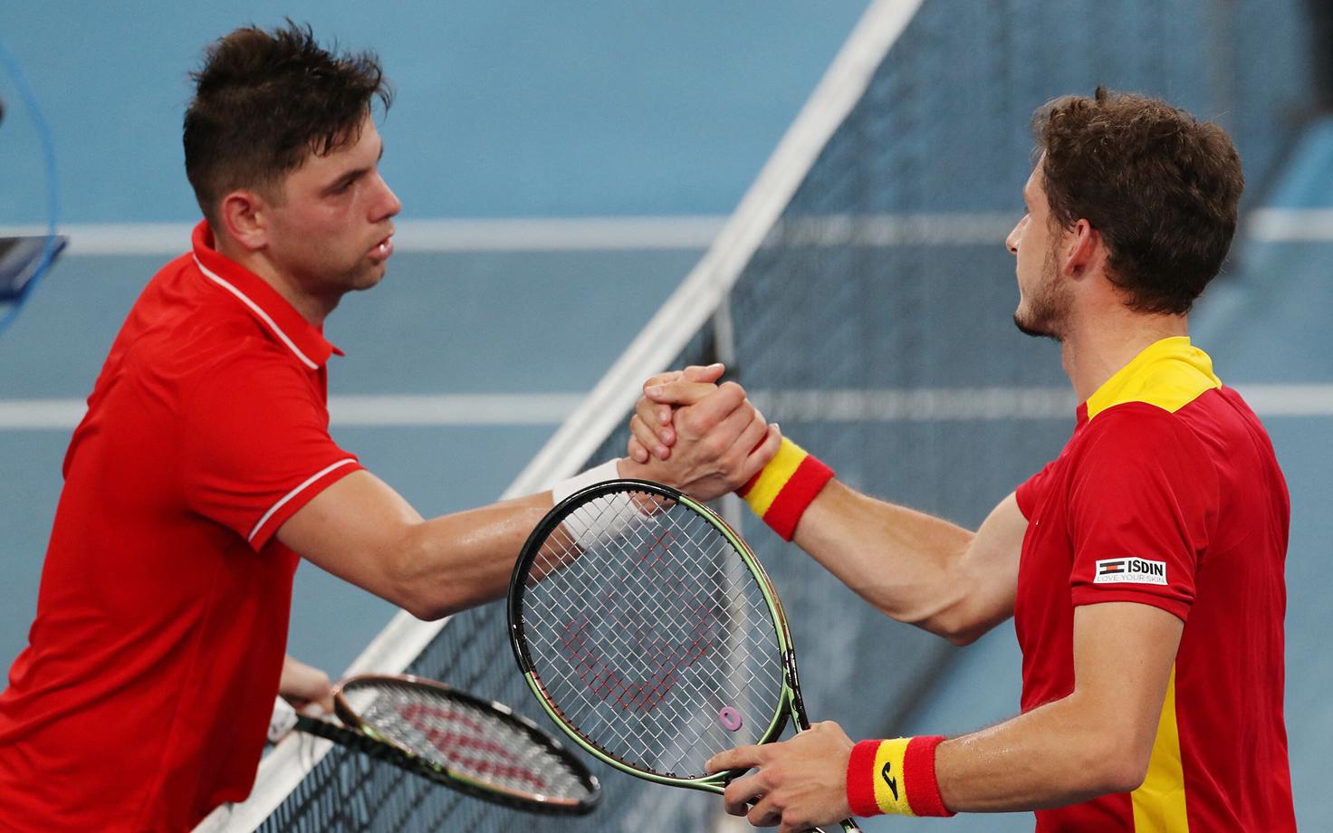 Filip Krajinovic (vasakul) ja Pablo Carreño Busta (paremal)
