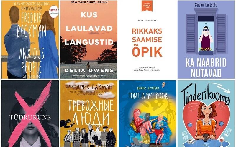 Tallinna keskraamatukogu e-raamatukogudest 2021. aastal enimlaenutatud raamatud
