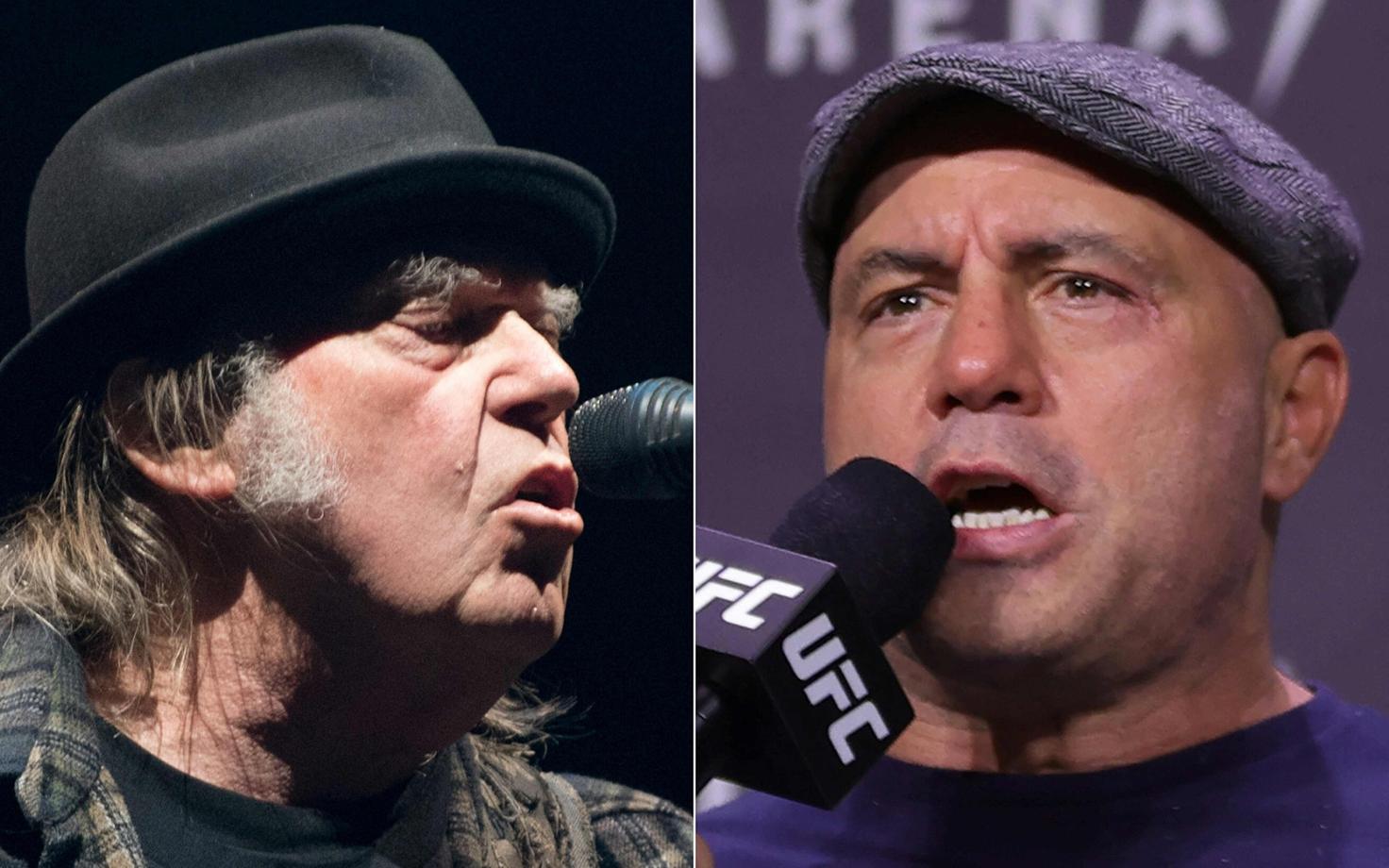 Muusik Neil Young ja saatejuht Joe Rogan