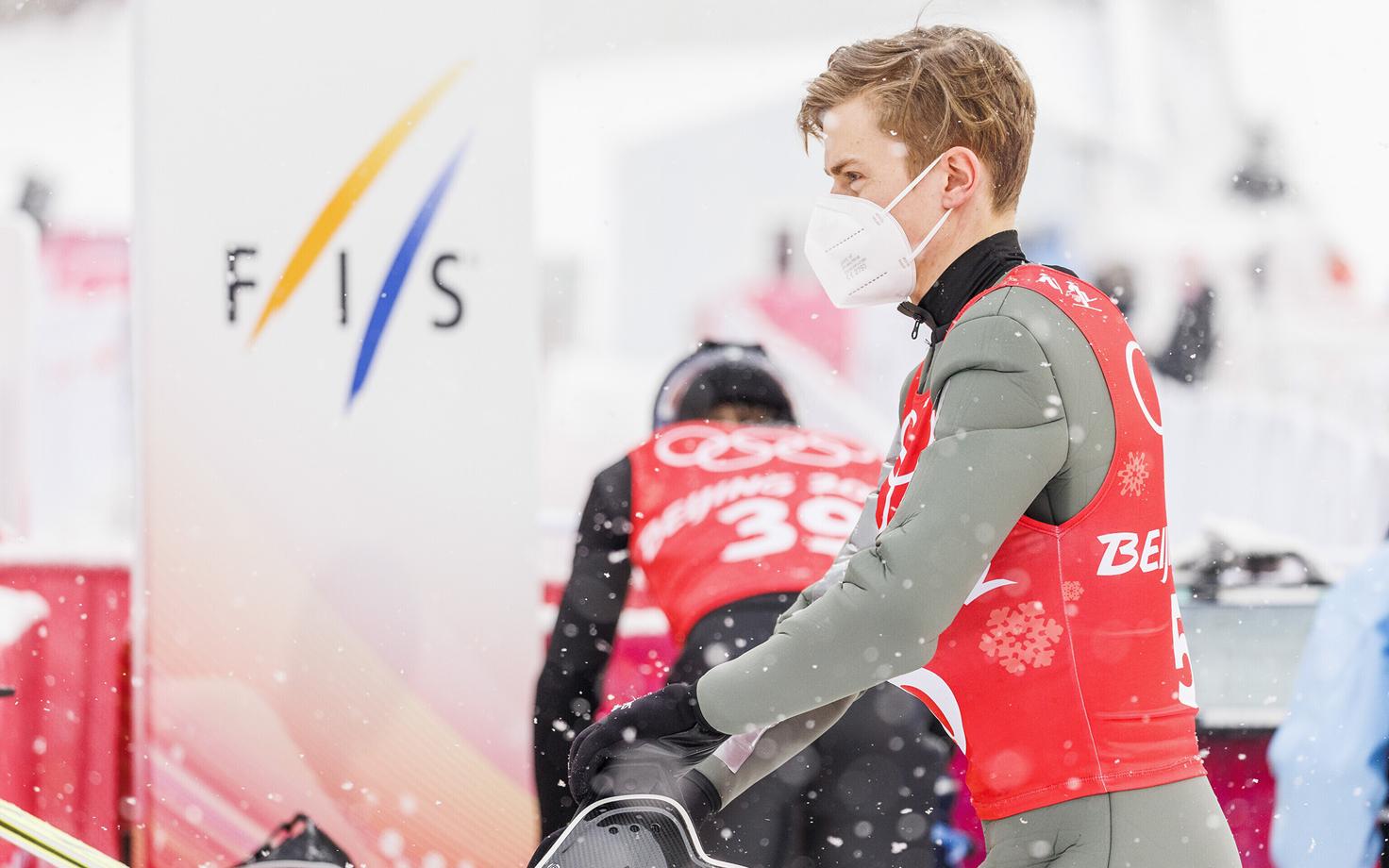Kristjan Ilves Pekingi olümpiamängude suure mäe treeningul