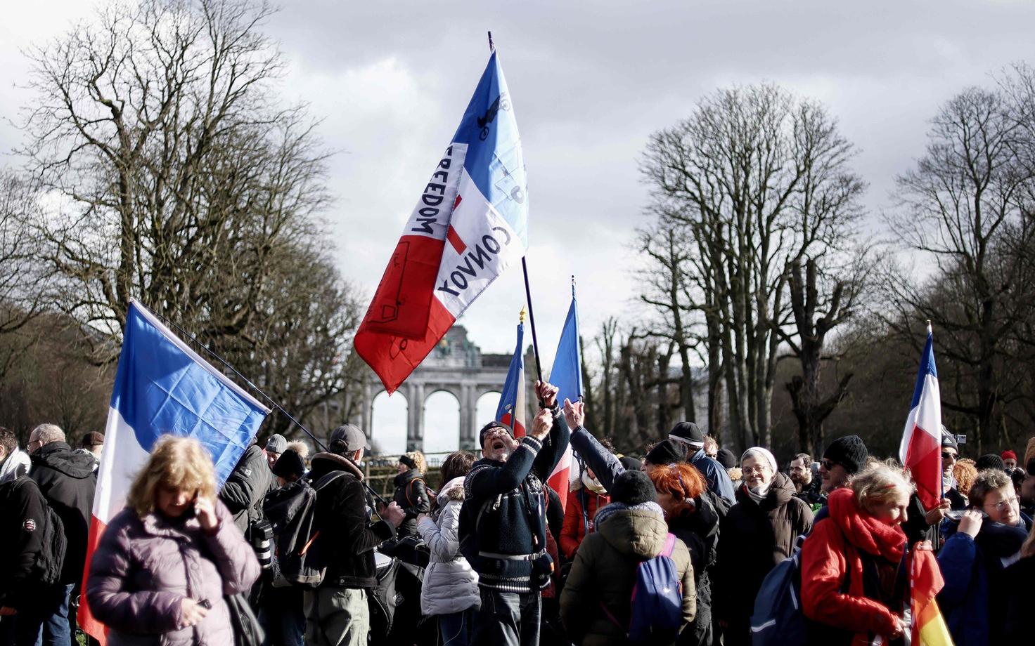 Protestijad Brüsselis.