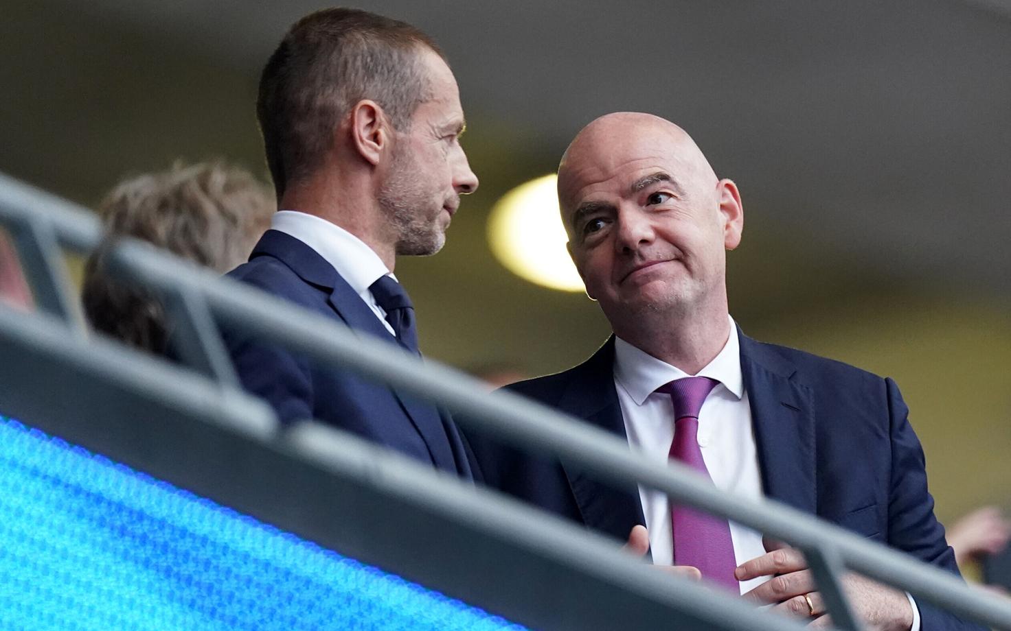 UEFA president Aleksander Ceferin ja FIFA president Gianni Infantino