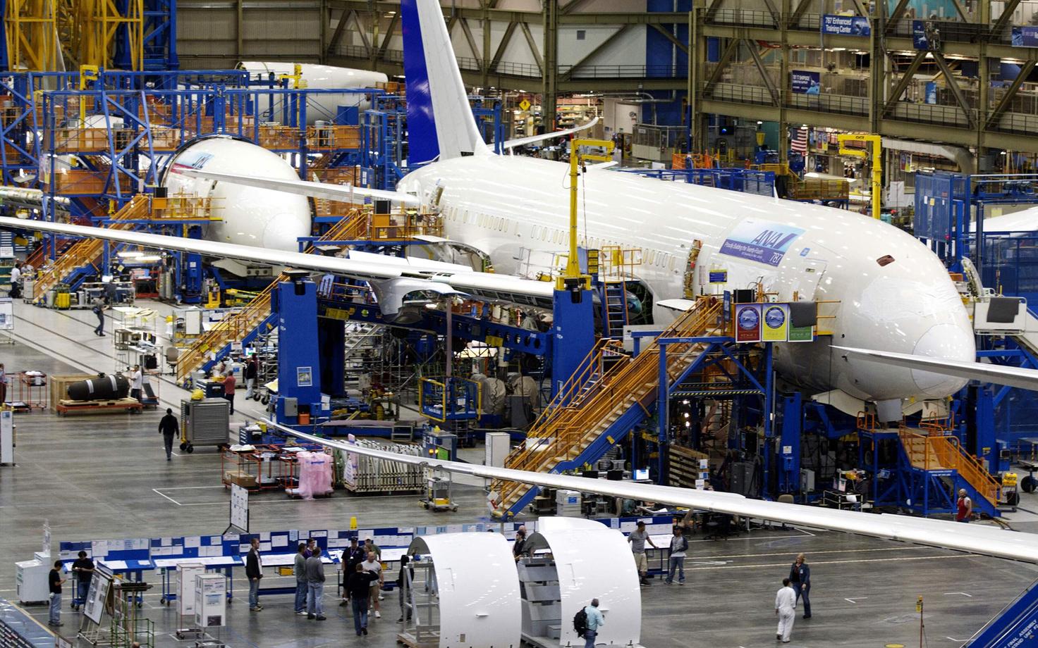 Reisilennuki Boeing-787 kokkupanek ettevõtte tehases USA-s.