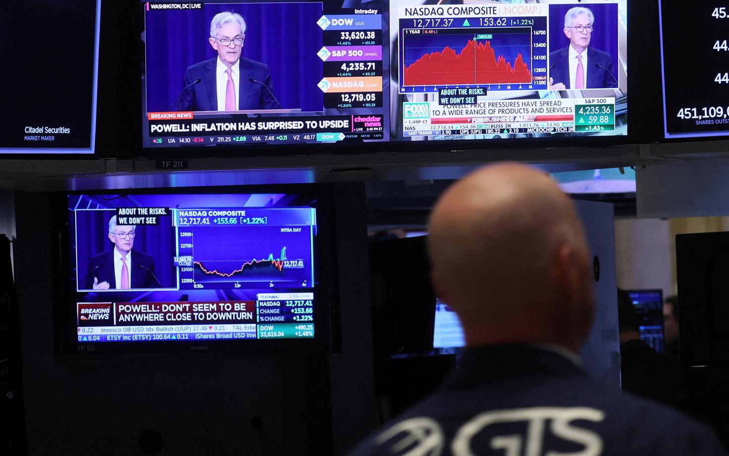 USA föderaalreservi esimees Jerome Powell teatamas intressi tõstmisest.