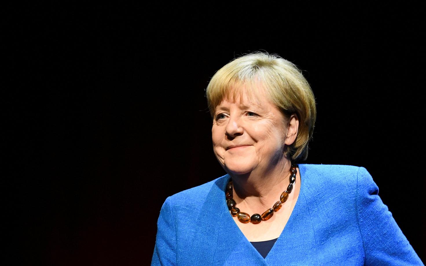 Angela Merkel 7. juunil Berliinis ühes oma vähestest avalikes esinemistes pärast kantsleriameti lõppu.
