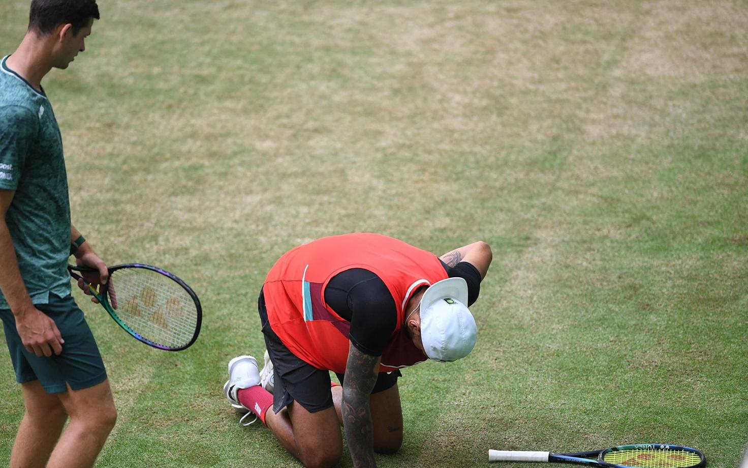 Hubert Hurkacz ja Nick Kyrgios Halle turniiri poolfinaalis