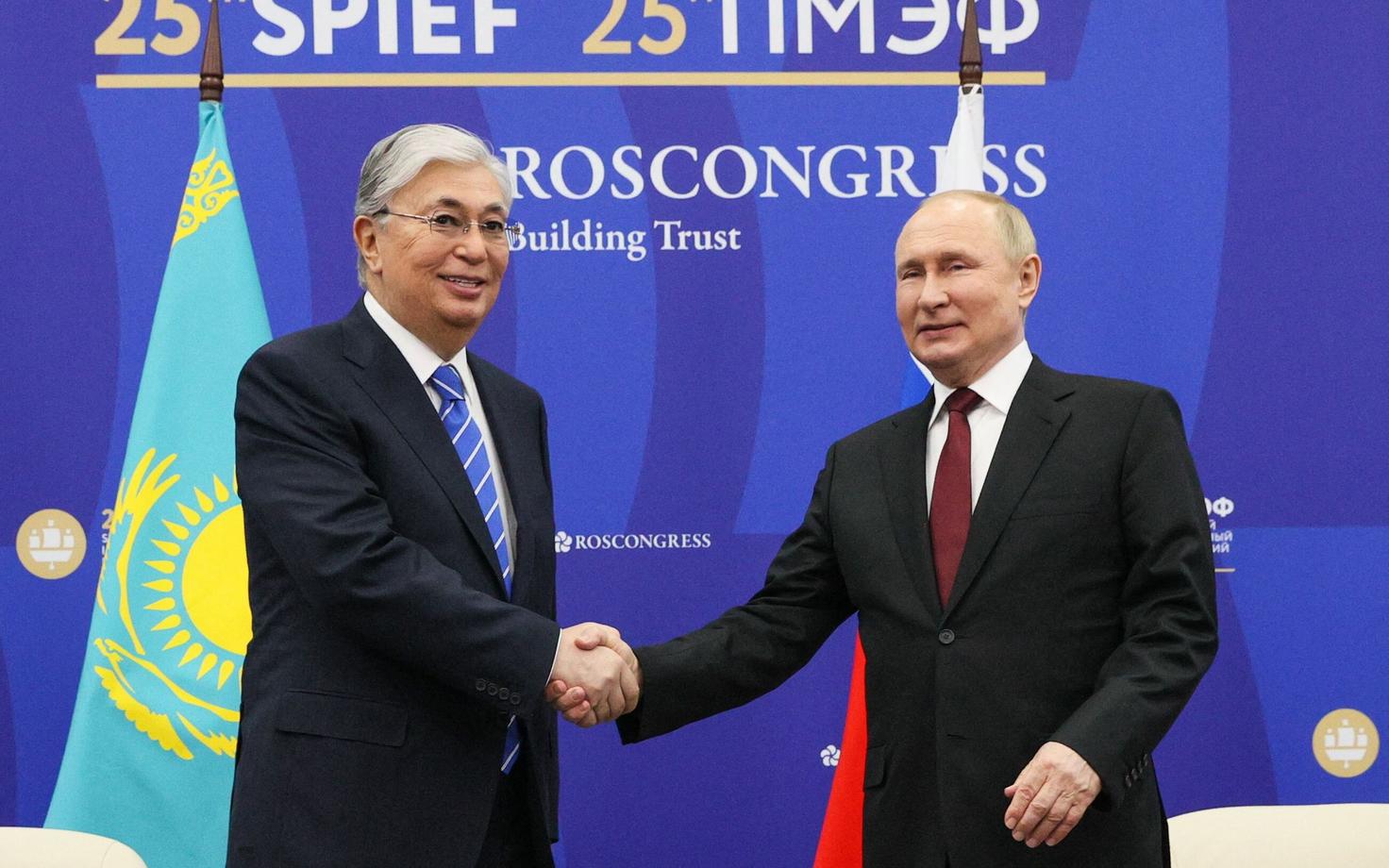 Žomart Tokajev ja Vladimir Putin