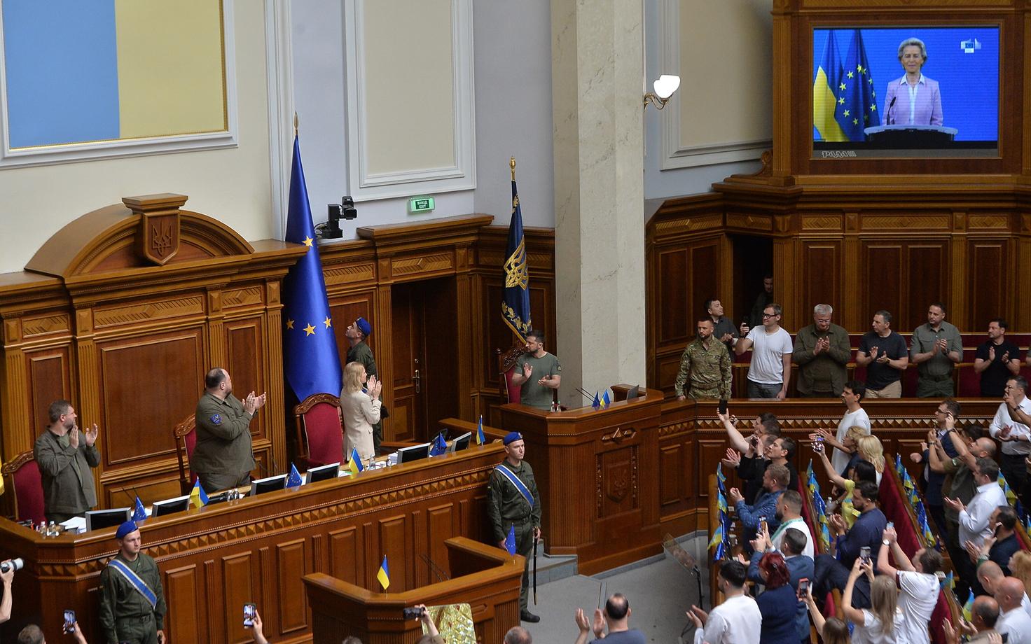 Выступление фон дер Ляйен в Верховной Раде Украины по видеосвязи.