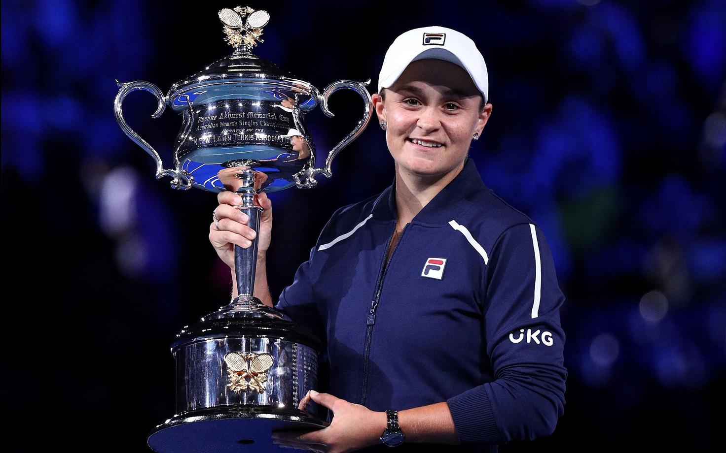 Ashleigh Barty Austraalia lahtiste trofeega