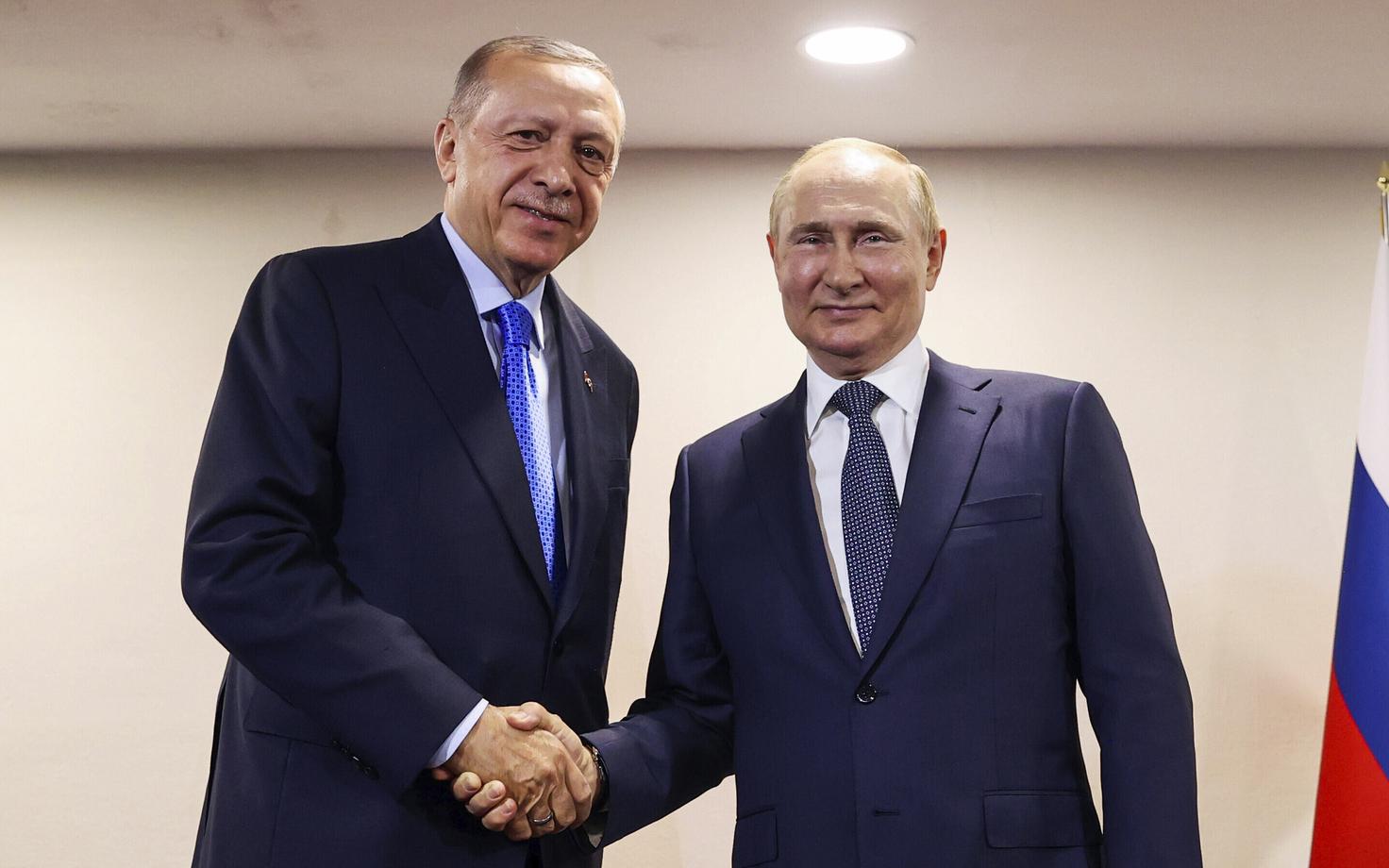 Реджеп Тайип Эрдоган и Владимир Путин.