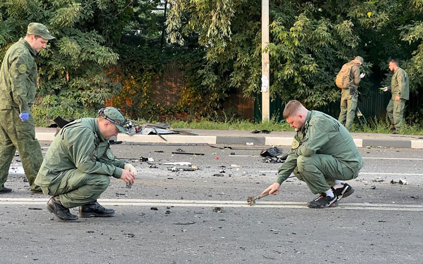 На месте взрыва в Подмосковье.