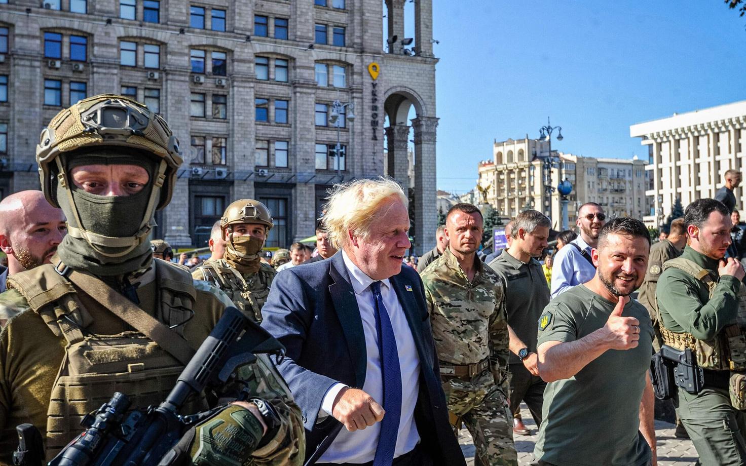Ühendkuningriigi peaminister Boris Johnson ja Ukraina president Volodõmõr Zelenski Ukraina pealinnas Kiievis
