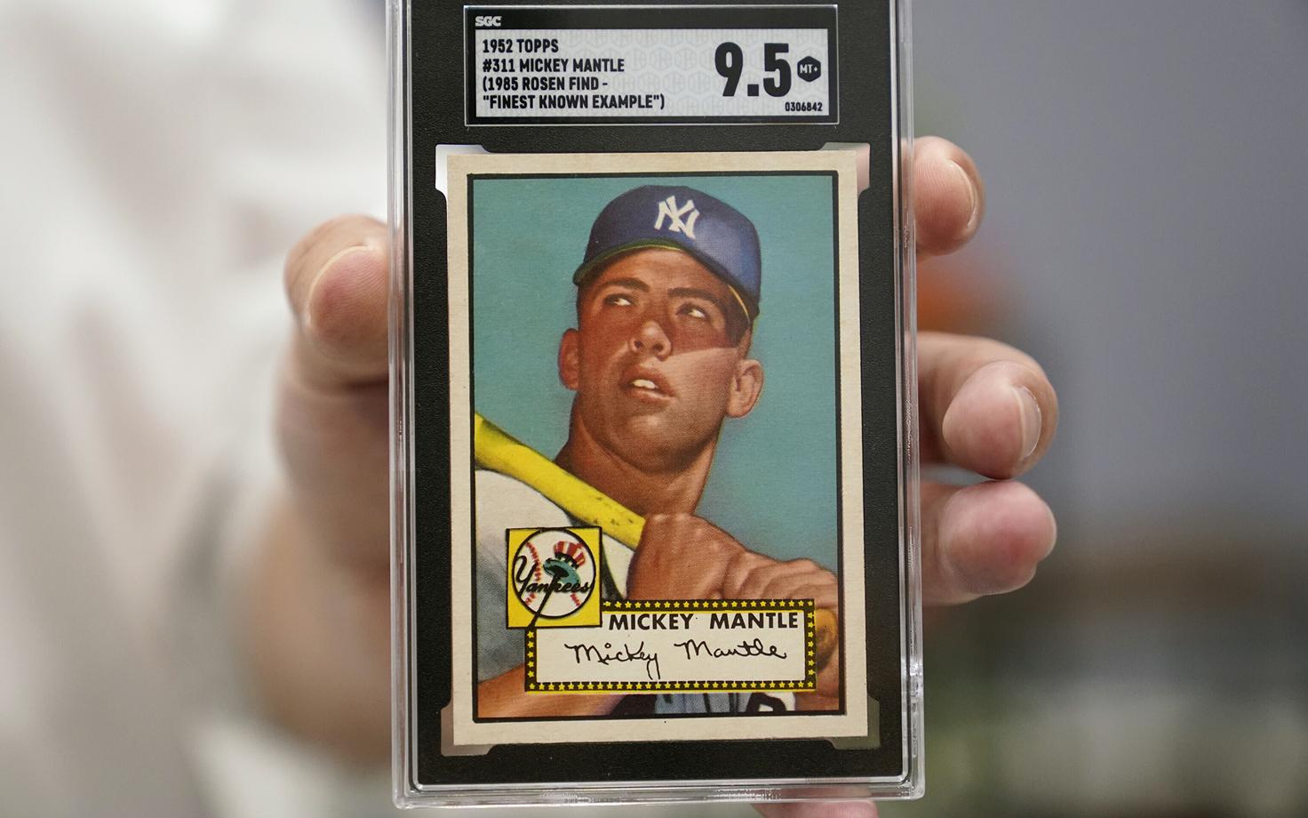 Rekordeid purustanud Mickey Mantle'i pesapallikaart