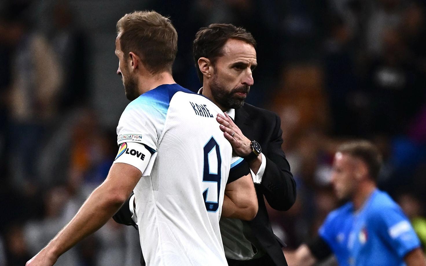 Inglismaa koondise kapten Harry Kane ja peatreener Gareth Southgate