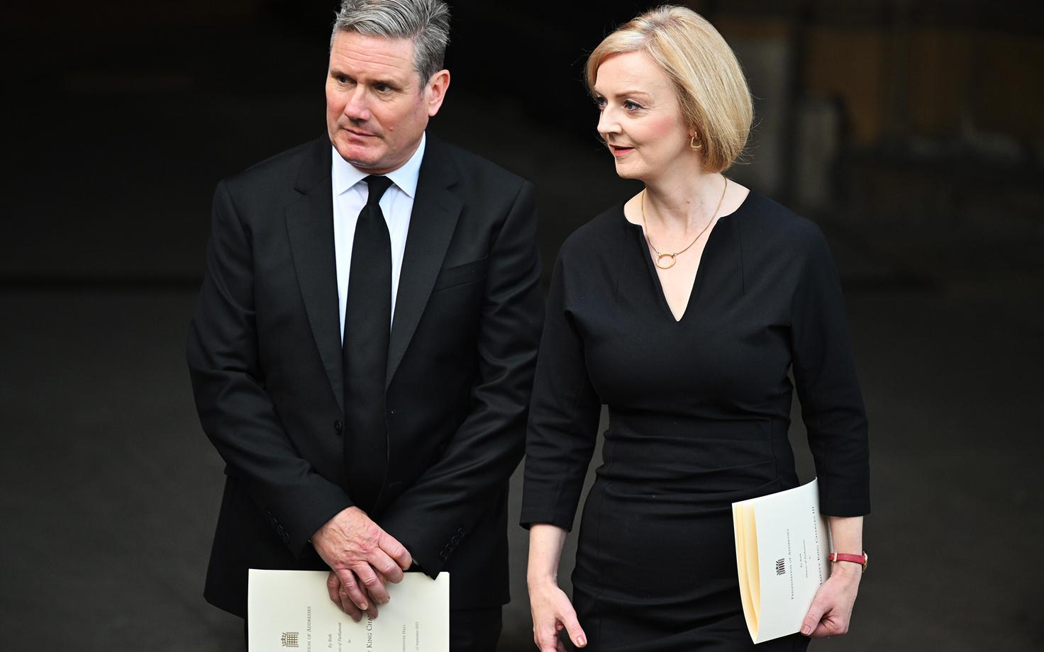 Briti Tööerakonna juht Keith Starmer ja Briti konservatiivide juht ning Briti peaminister Liz Truss