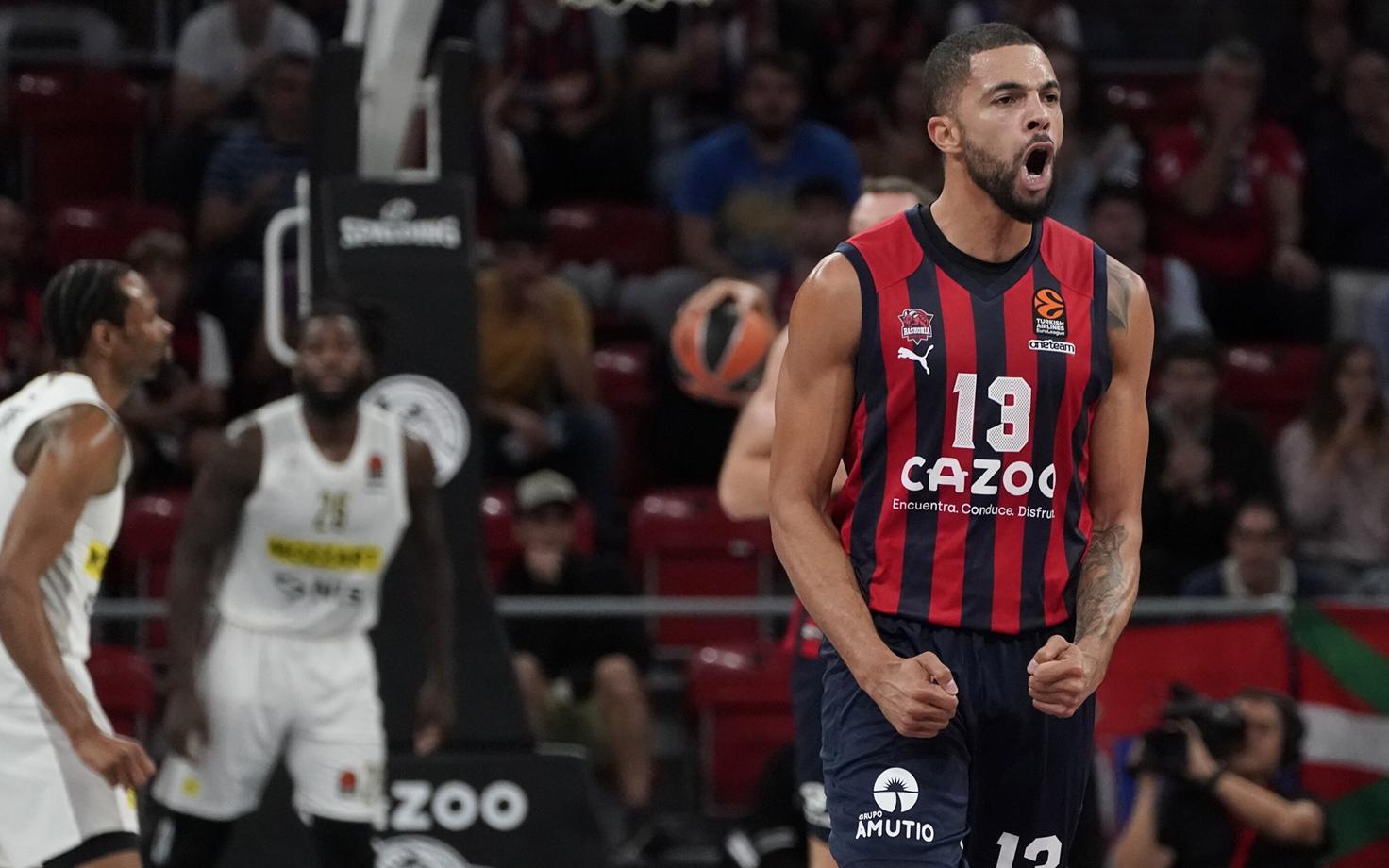 Baskonia mängija Darius Thompson kohtumises Belgradi Partizani vastu