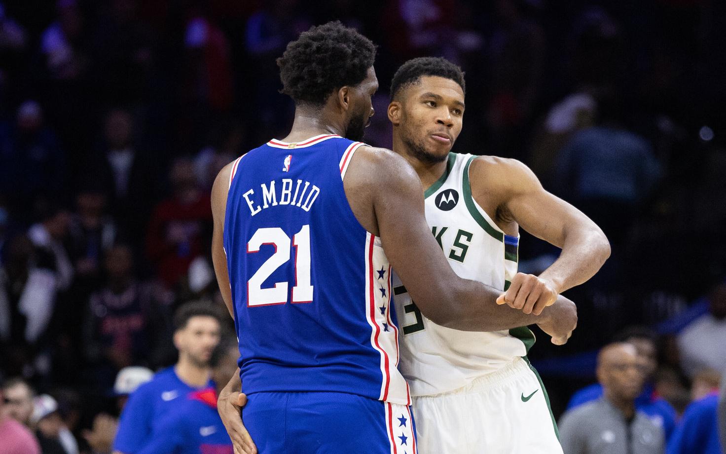 Joel Embiid ja Giannis Antetokounmpo