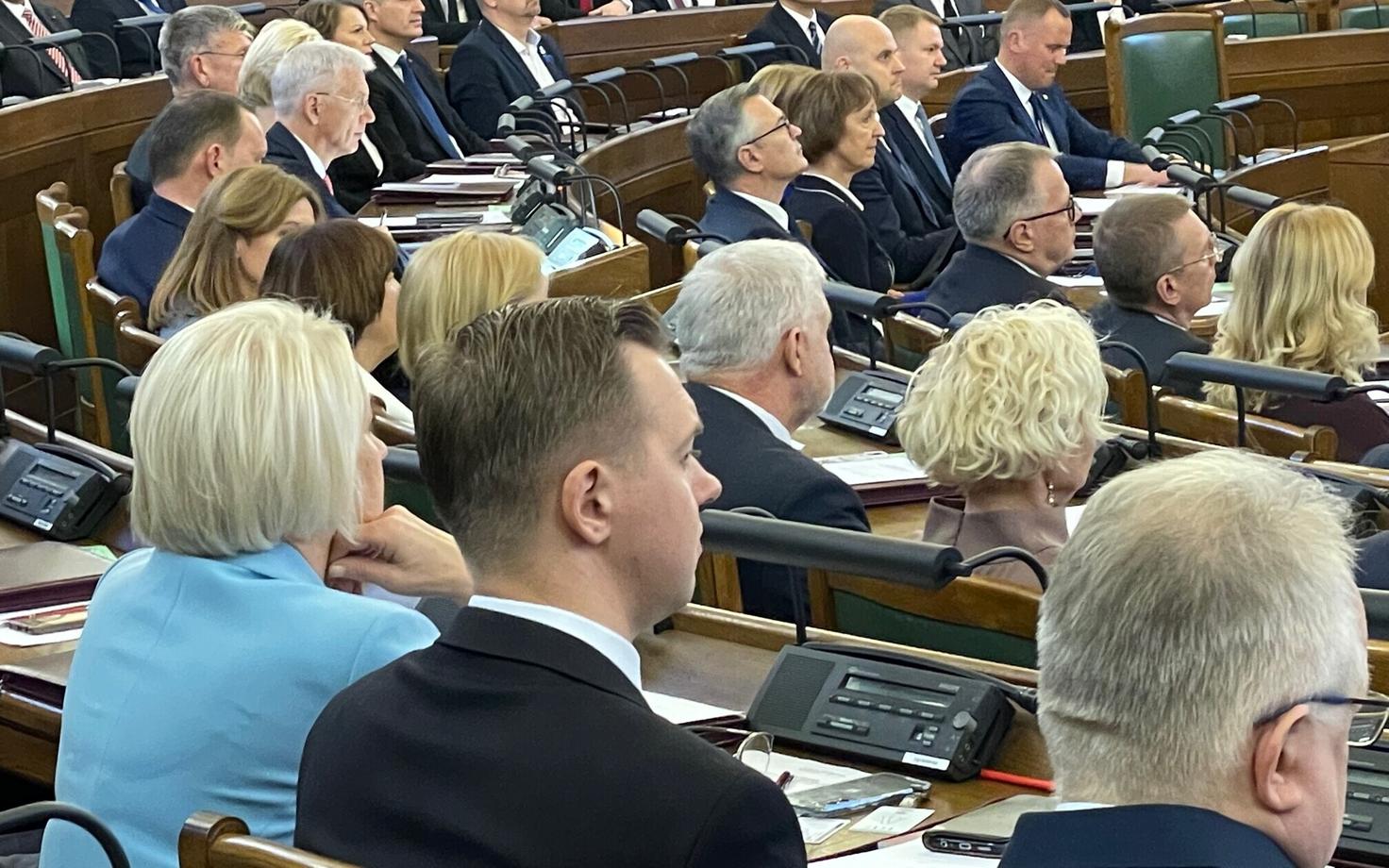 Läti seimi uue koosseisu avaistung.