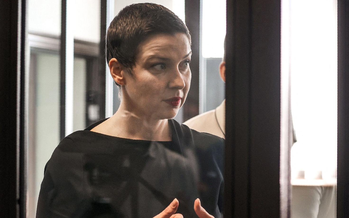 Maria Kolesnikova 2021. aastal Valgevene kohtus