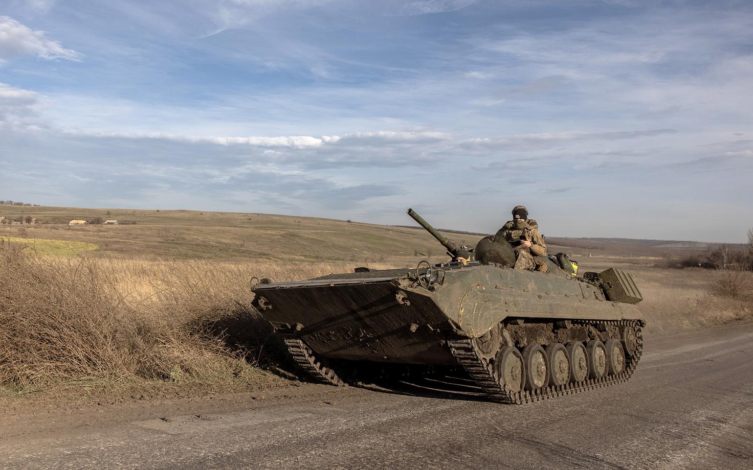 Украинские войска вблизи Бахмута.