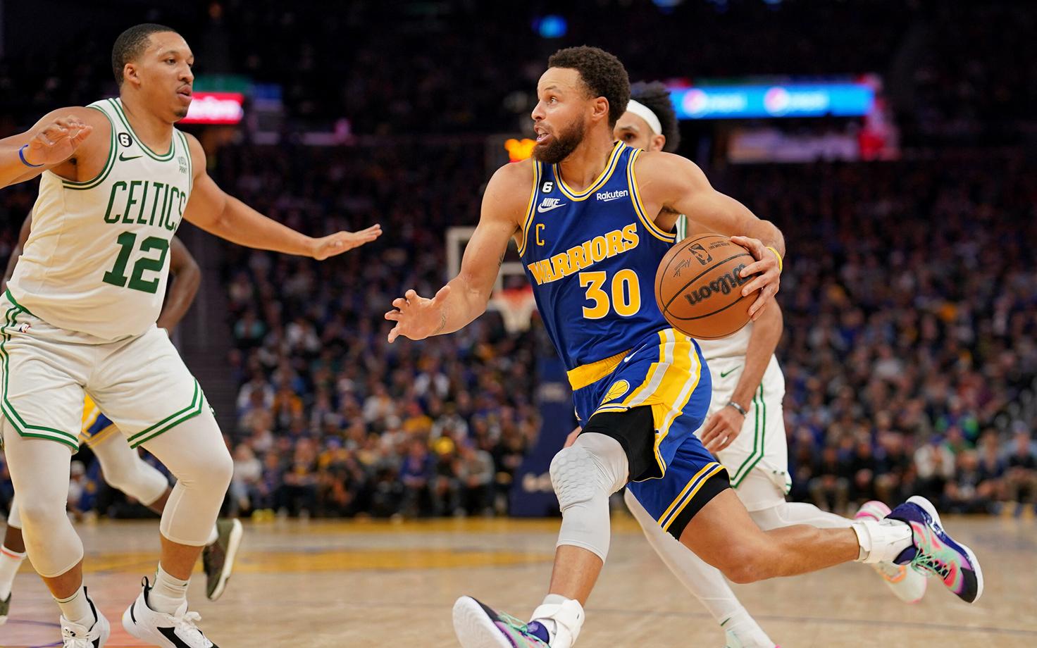 Golden State Warriors - Boston Celtics, palliga Stephen Curry