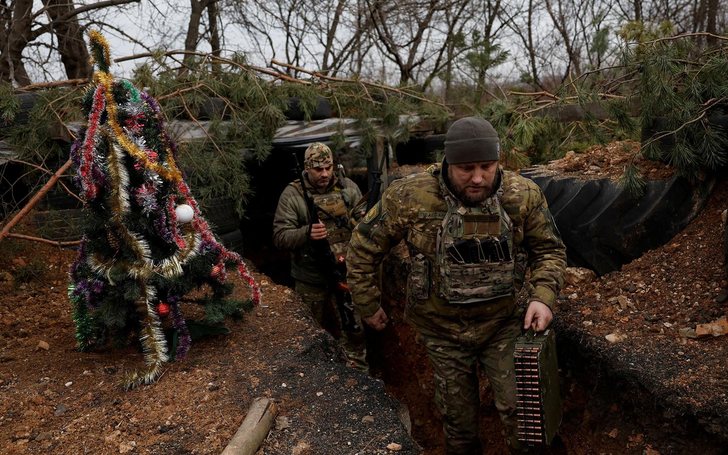 Украинские солдаты в Бахмуте.