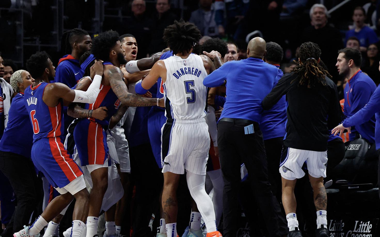 Hetk Detroit Pistonsi ja Orlando Magicu vahelises mängus aset leidnud kähmlusest