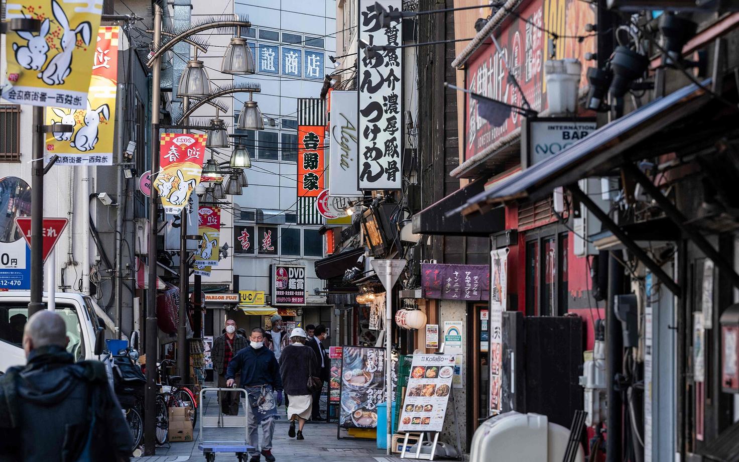 Tokyo tänav detsembri lõpus