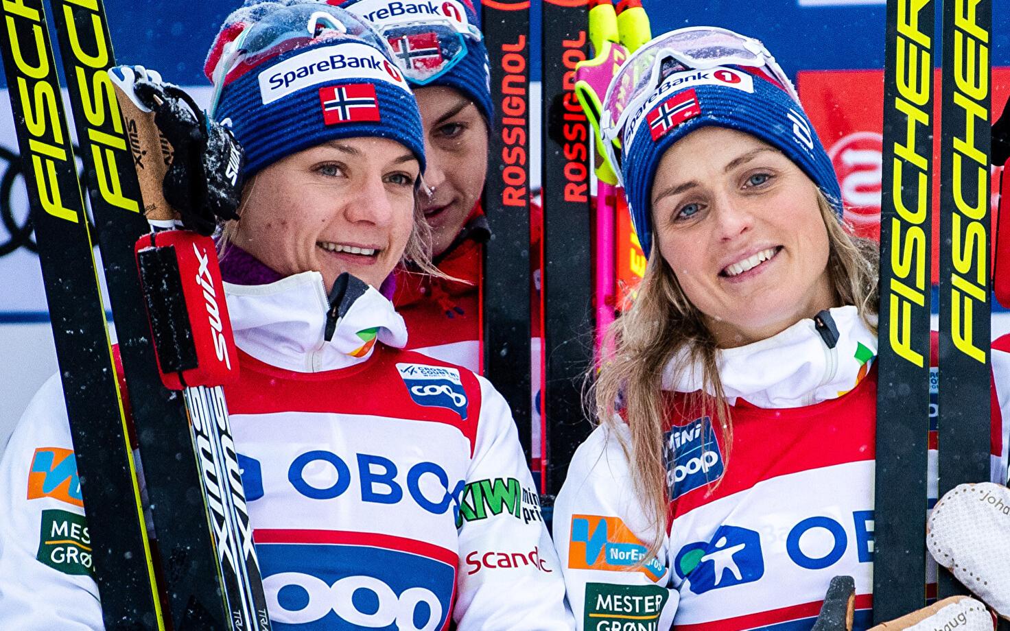 Maiken Caspersen Falla ja Therese Johaug