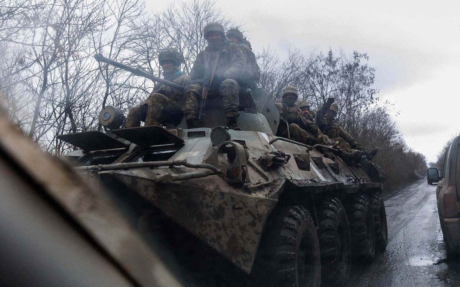 Украинские солдаты в Донецкой области.