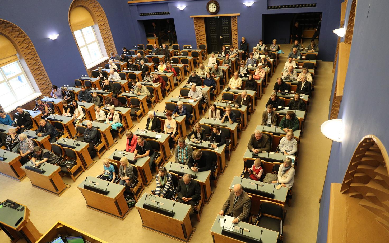 The Riigikogu's main chamber.