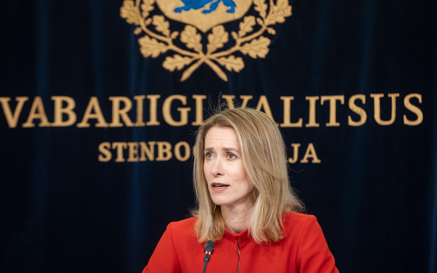 Kaja Kallas valitsuse pressikonverentsil