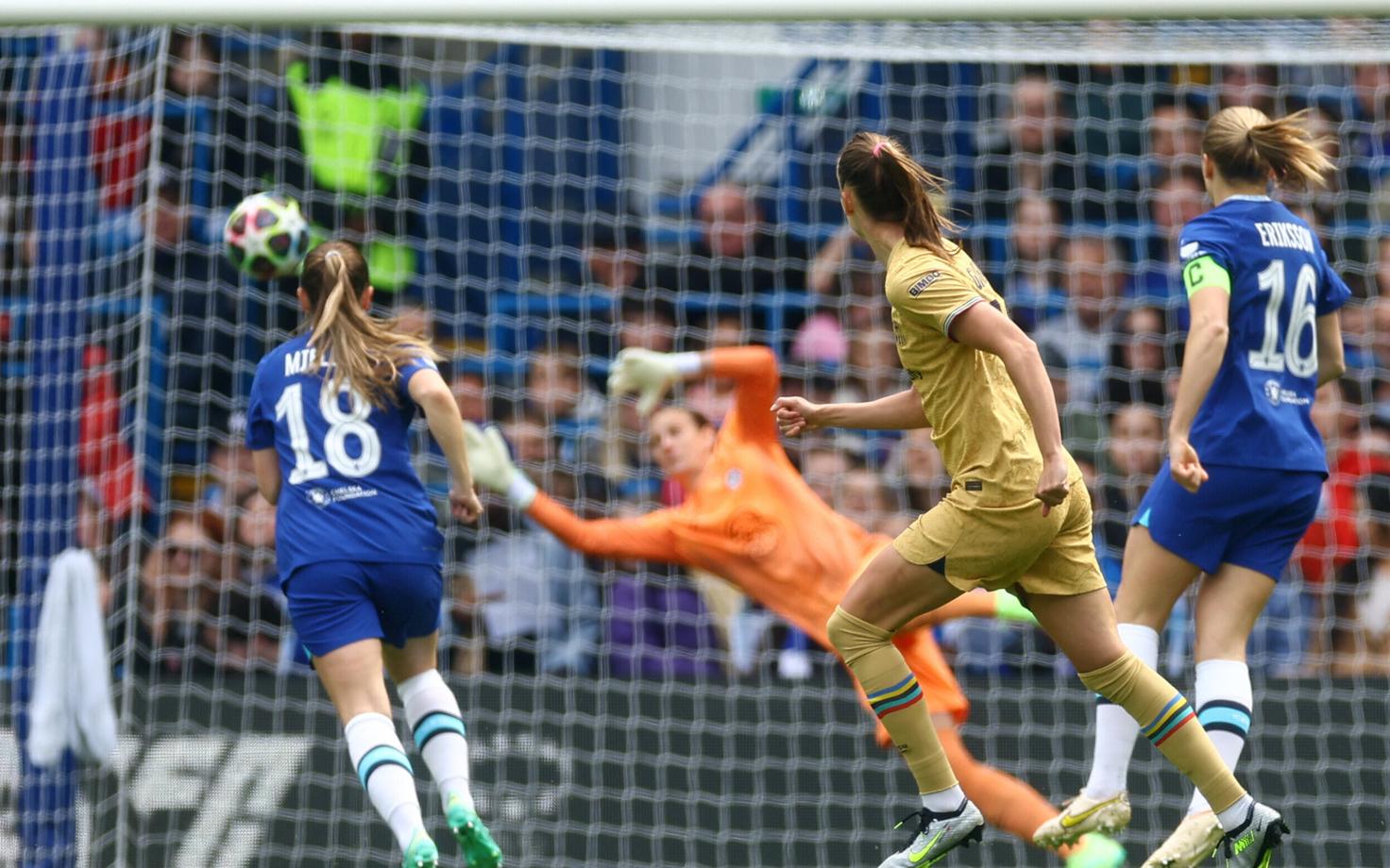 Caroline Graham Hanseni värav tõi Barcelonale Chelsea vastu Meistrite liiga poolfinaali avamängus võidu