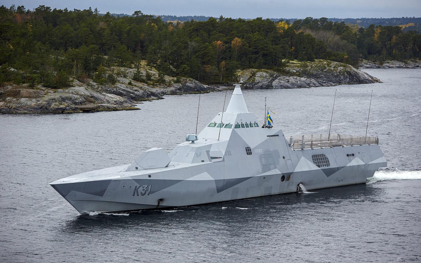 Корветы типа Visby ВМС Швеции.