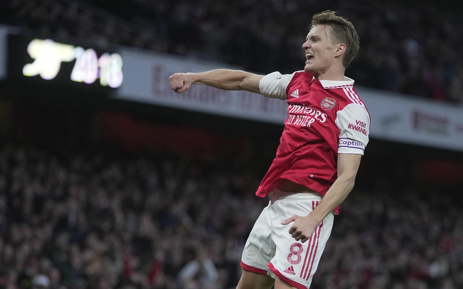 Martin Odegaard lõi kaks väravat ning Arsenal lõpetas pettumustvalmistava seeria