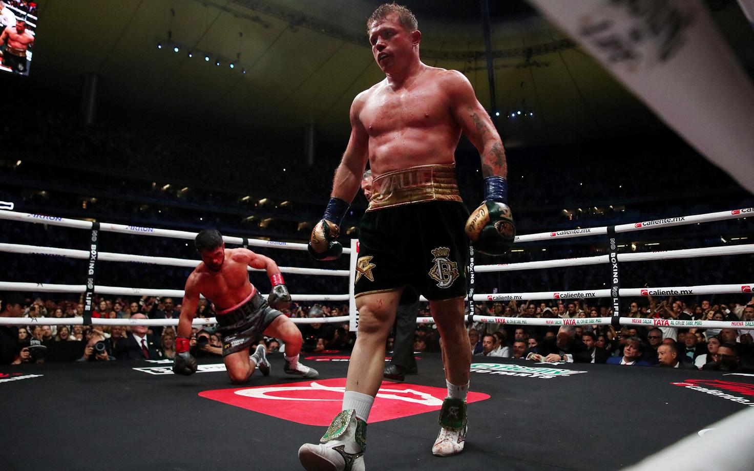 Hetk viiendast raundist, kui Canelo Alvarez John Ryderi matile lõi
