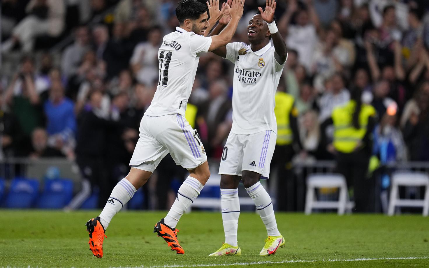 Marco Asensio ja Vinicius tähistavad raskelt teenitud võitu