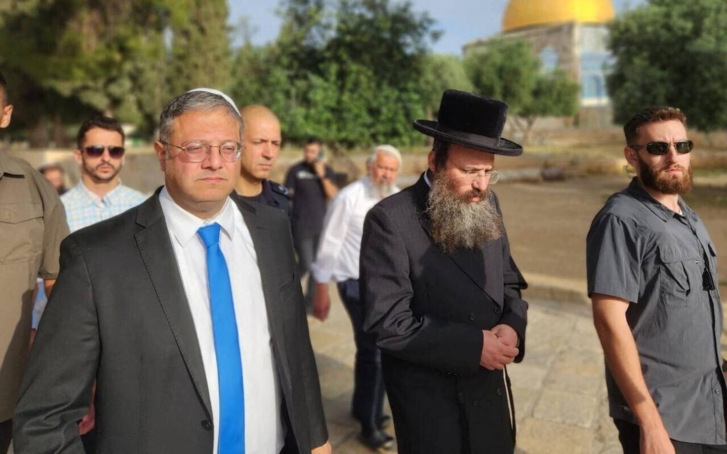 Iisraeli julgeolekuminister Itamar Ben-Gvir Templimäel