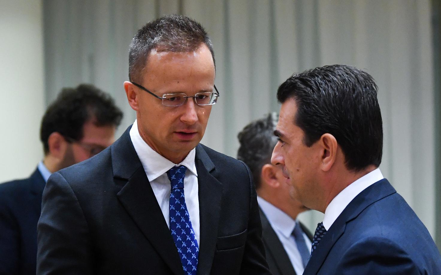 Ungari välisminister Péter Szijjártó ja endine Kreeka keskkonna- ja kliimaminister Kostas Skrekas