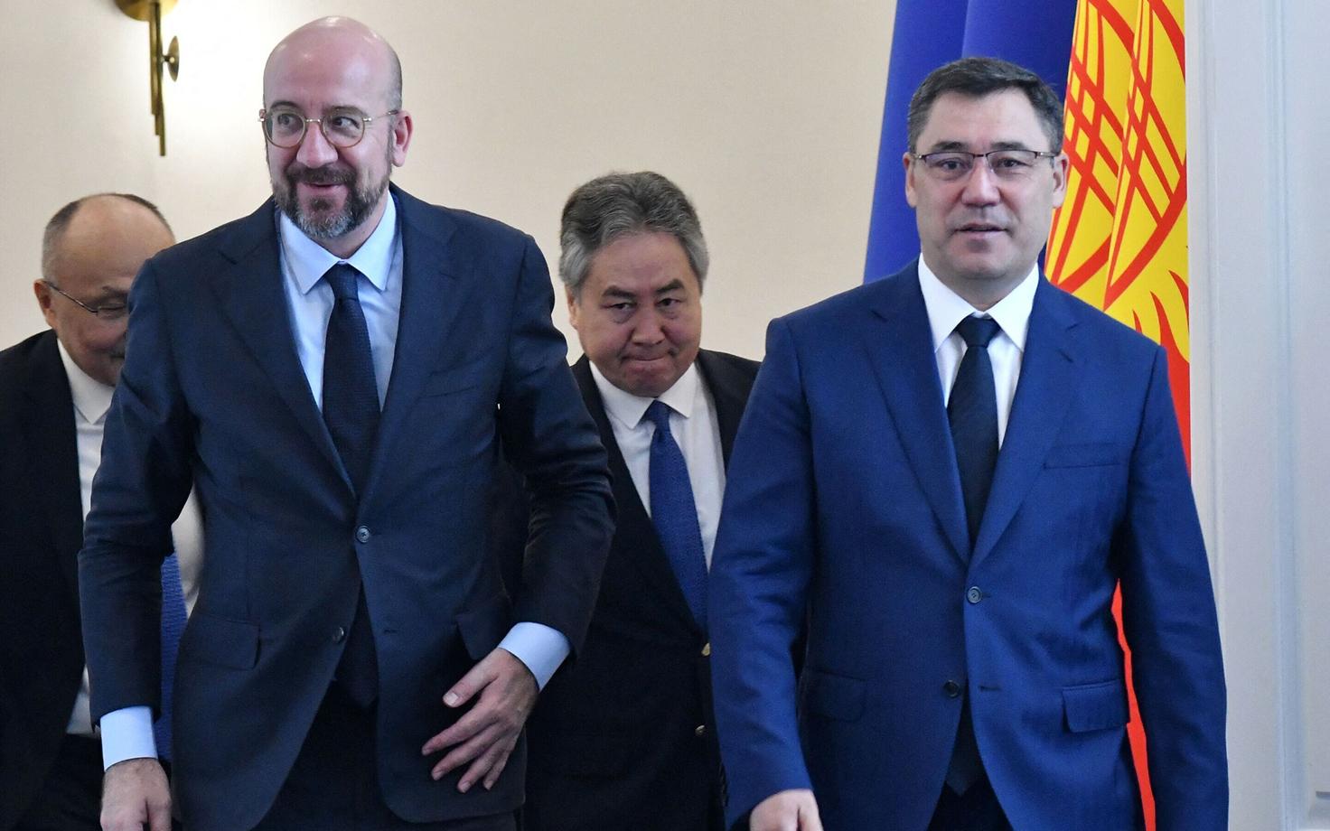 Charles Michel ja Sadõr Džaparov.