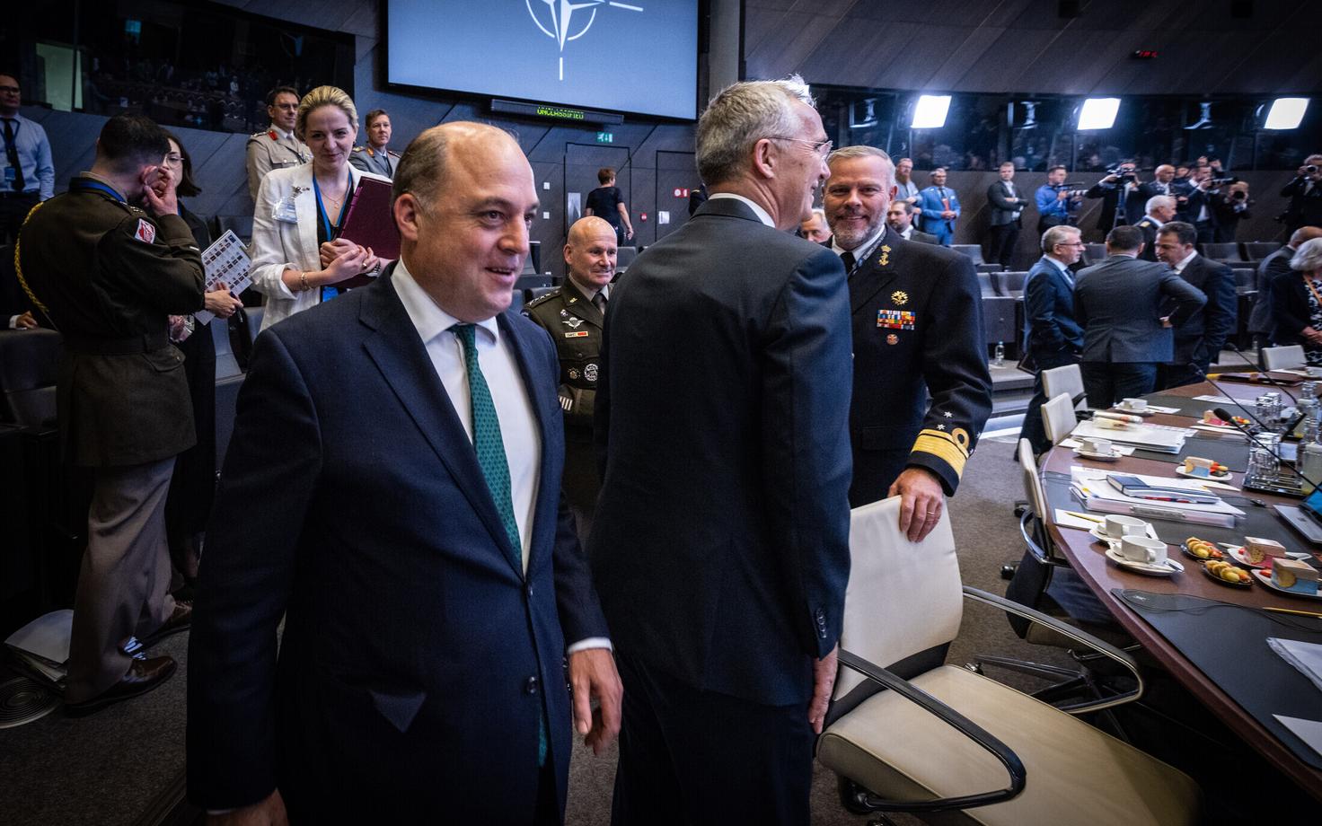 Briti kaitseminister Ben Wallace NATO kaitseministrite kohtumisel juuni keskel
