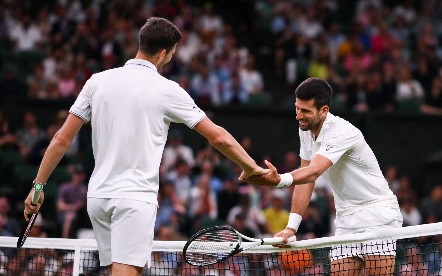 Hubert Hurkacz ja Novak Djokovic