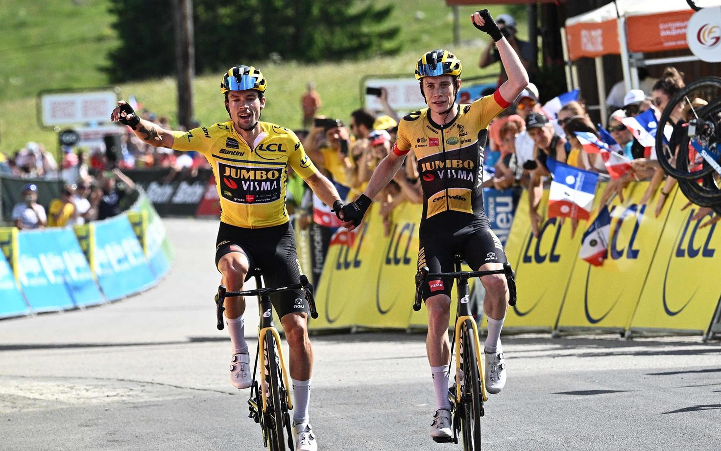Primoz Roglic (vasakul) ja Jonas Vingegaard