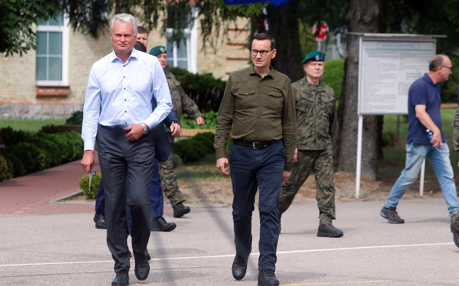Leedu president Gitanas Nauseda ja Poola peaminister Mateus Morawiecki.