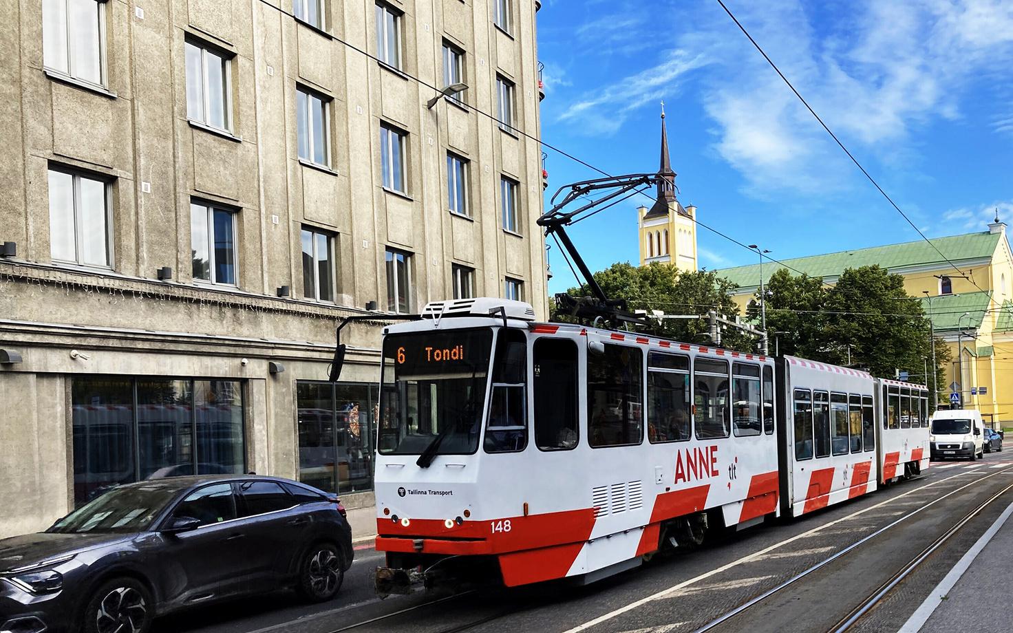Tallinna tramm nr 6. August 2023.