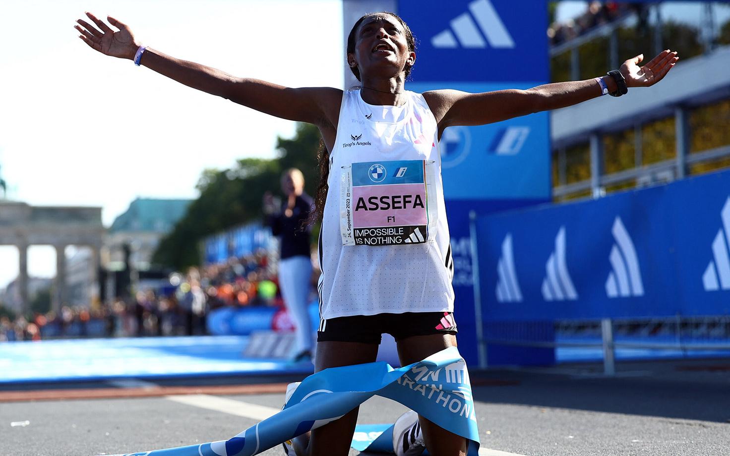 Tigist Assefa Berliini maratonil