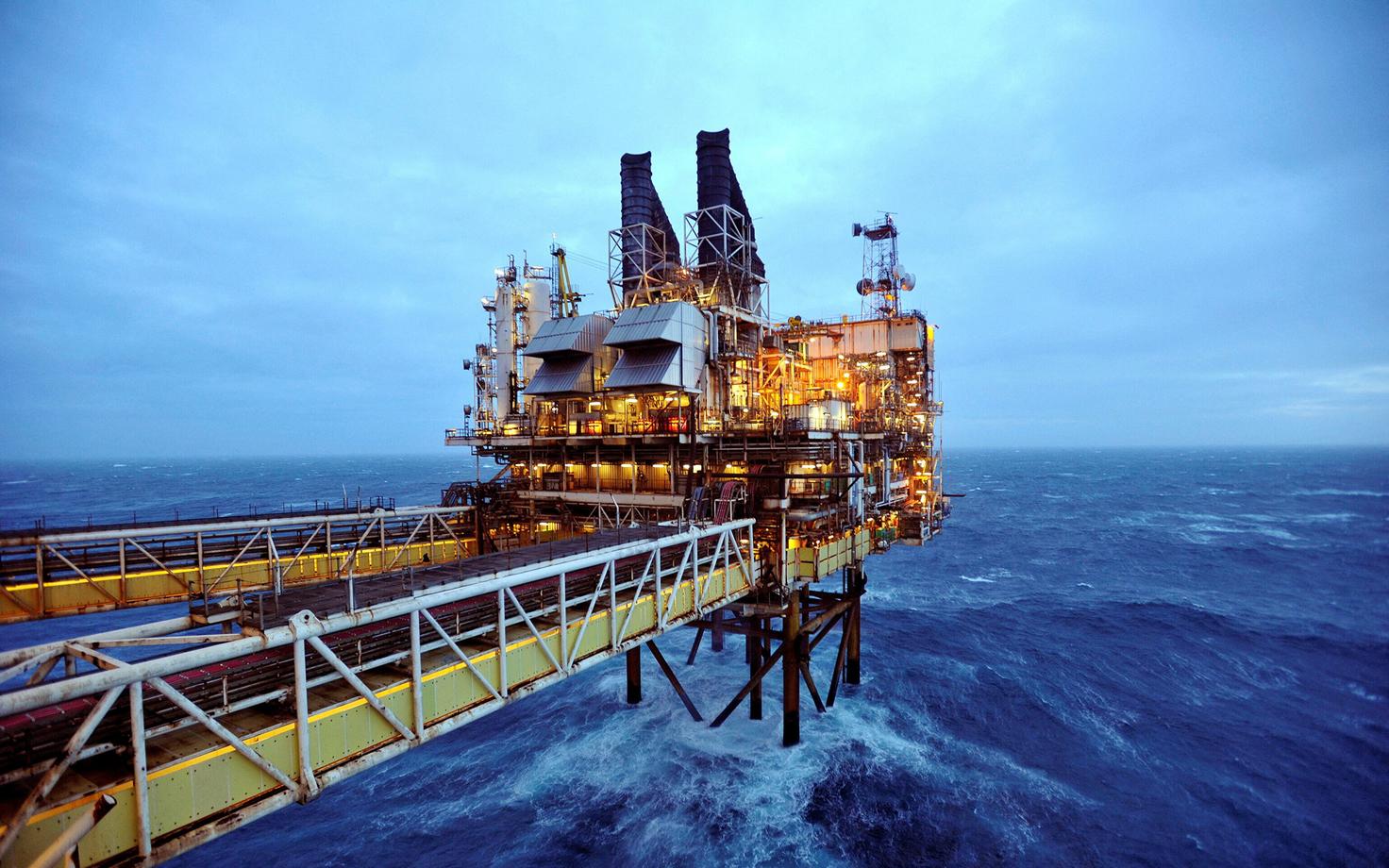 Нефтяная платформа в Северном море.