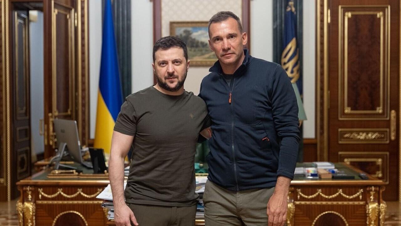 Владимир Зеленский и Андрей Шевченко.
