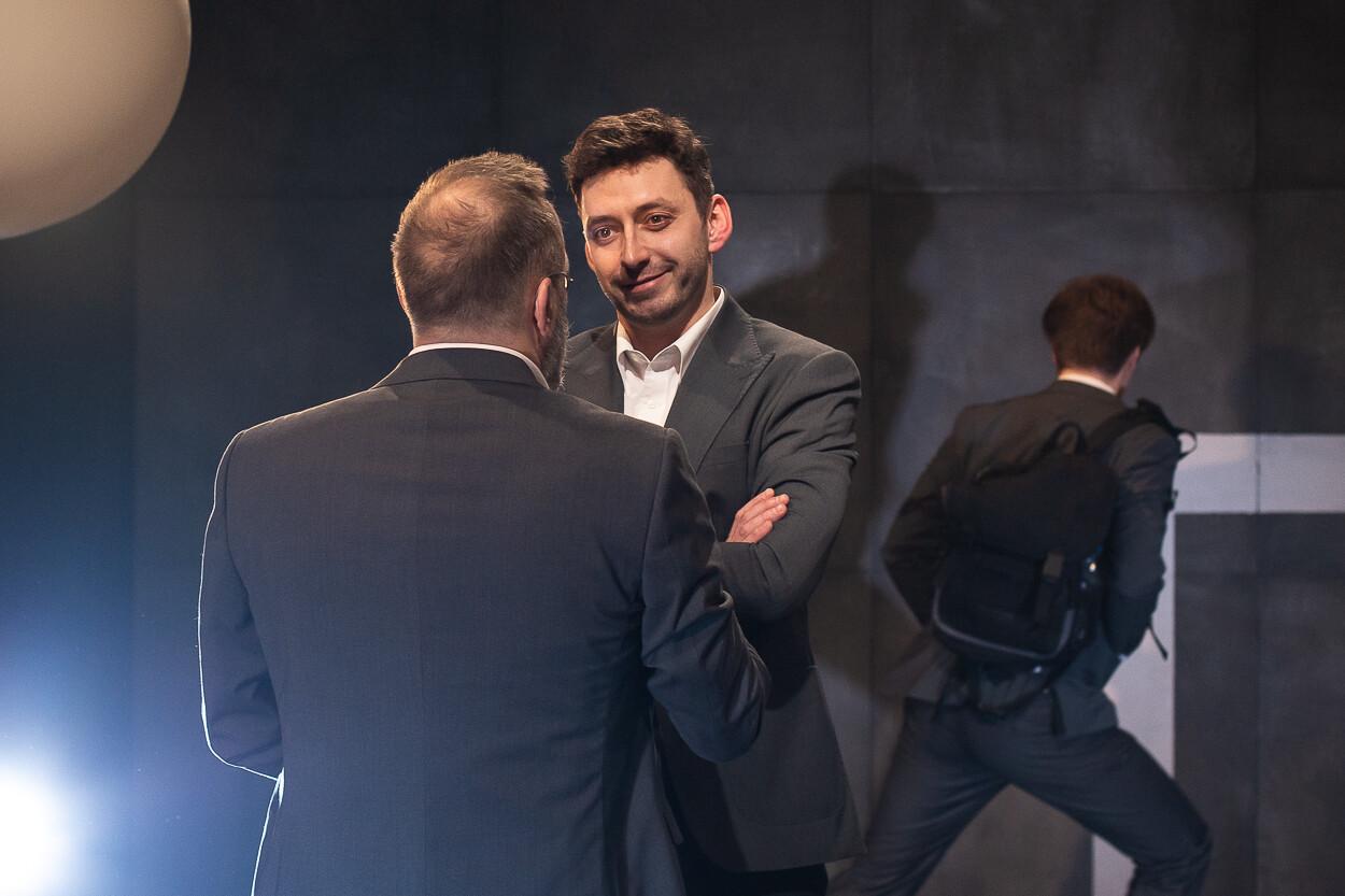 Александр Жиленко, Дмитрий Косяков и Михаил Маневич в спектакле